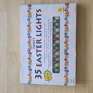 Vintage Easter Pastel Pearl Eggs String Lights 25ft 35 Lights